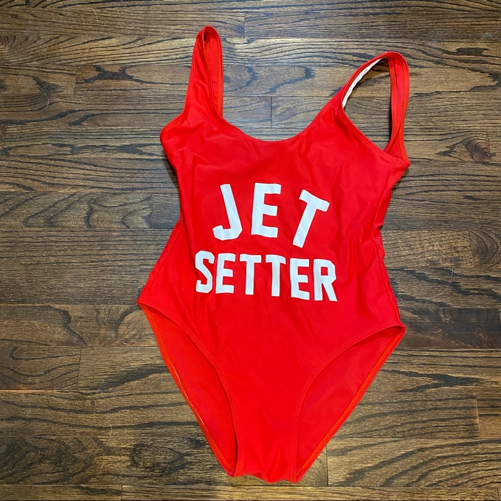 Jet Setter Red One Piece Swimsuit Women’s Size Medium